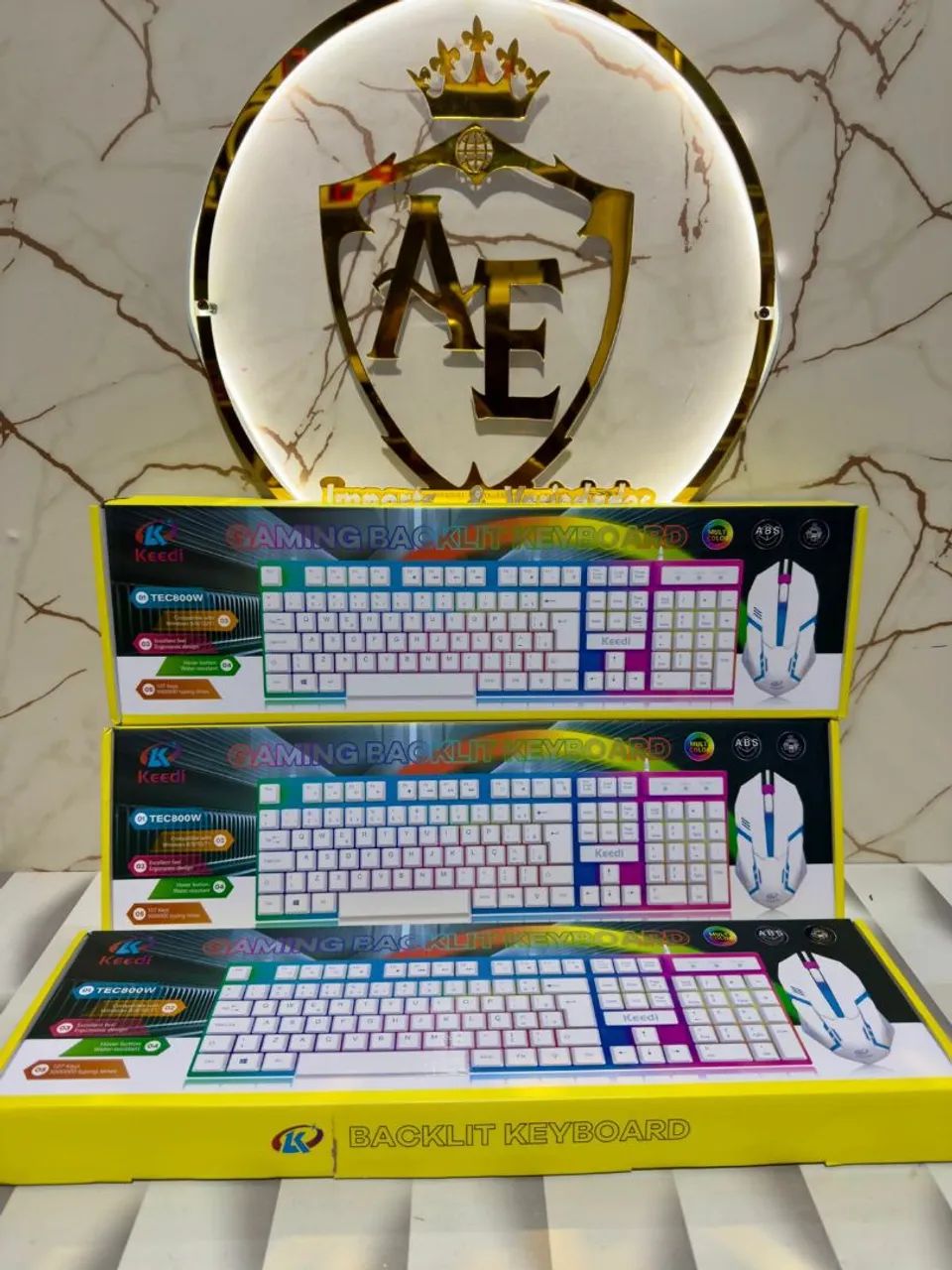 Kit teclado + mouse Gamer branco  - Foto 3