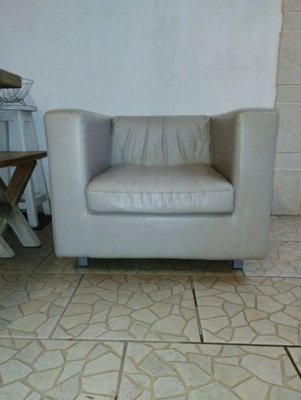 Poltrona cubo design italiano usada em courino - Foto 5