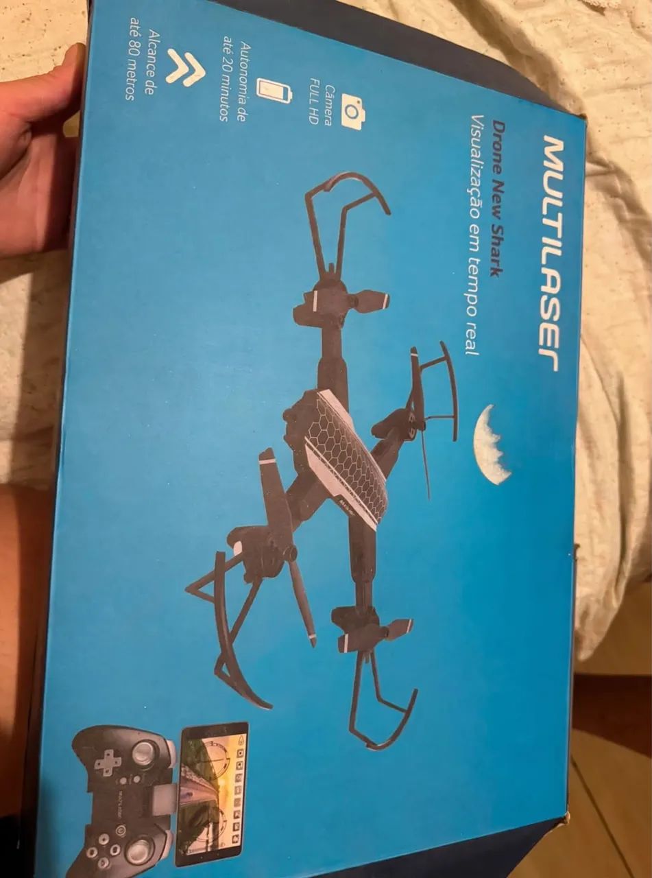 Drone Multilaser Shark - Completo na Caixa (Ótimo Estado / NOVO) - Foto 4
