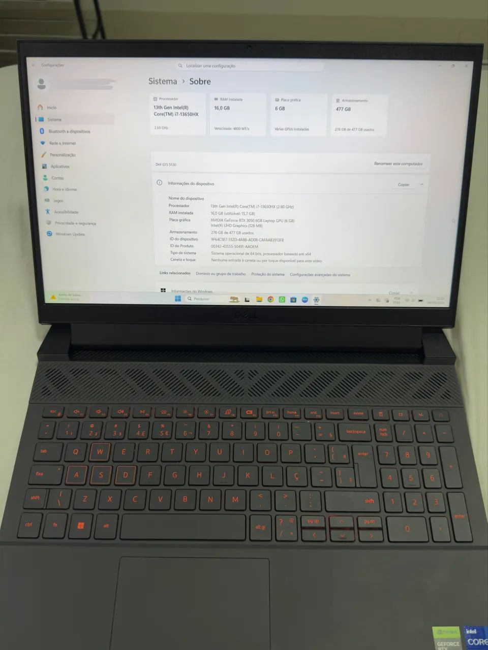 Notebook Dell G15 i7 RTX 3050 - Foto 3