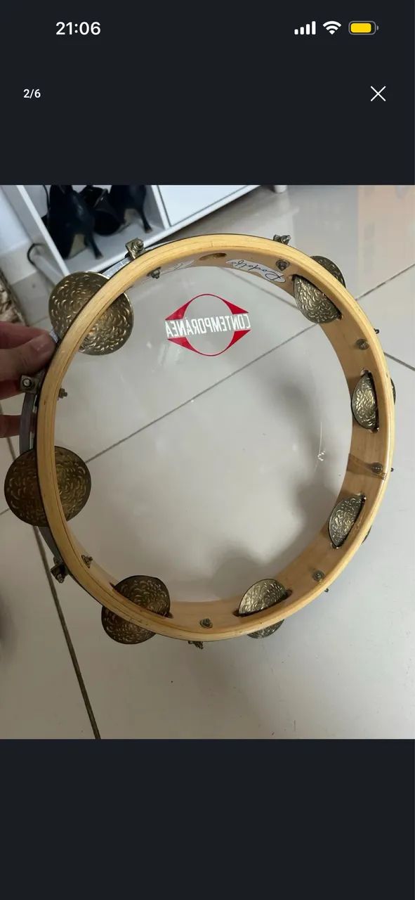 Pandeiro contemporâneo 12 polegadas 
