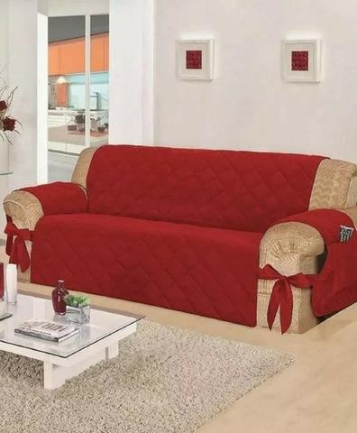 Capa Protetor, 4 Lugares Vermelho Com Laço