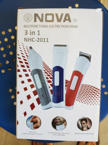 Maquina Acabamento Barba Cabelo Pelos Depiladora Nariz 3em1