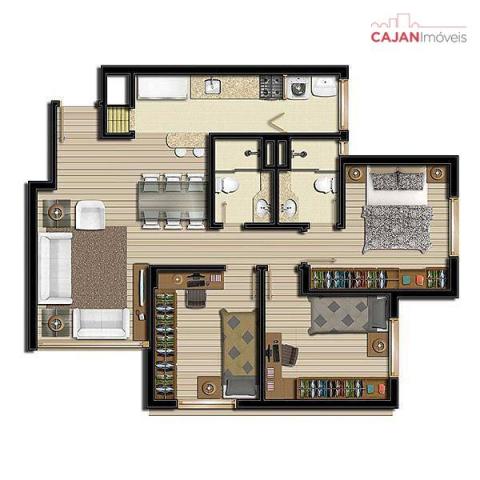Apartamento 3 dormitórios com 2 vagas de garagem no bairro Rio Branco - Foto 2