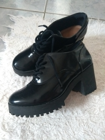 sapato feminino oxford tratorado satinato