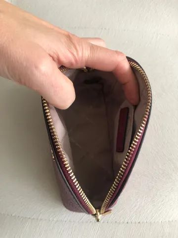 Necessaire em couro Michael Kors - Bordô - Foto 5