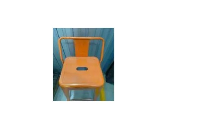 banco alto com encosto 76 cm Laranja - Foto 3