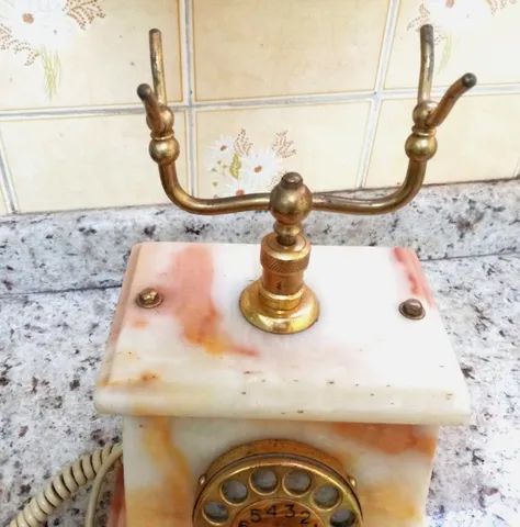 Telefone Vintage- Mármore Original, Década De ?70 - Foto 3