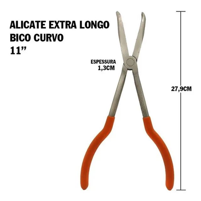 Alicate Bico Curvo kit Tesoura De Aviação Corte Reto Profissional 10 - Foto 2
