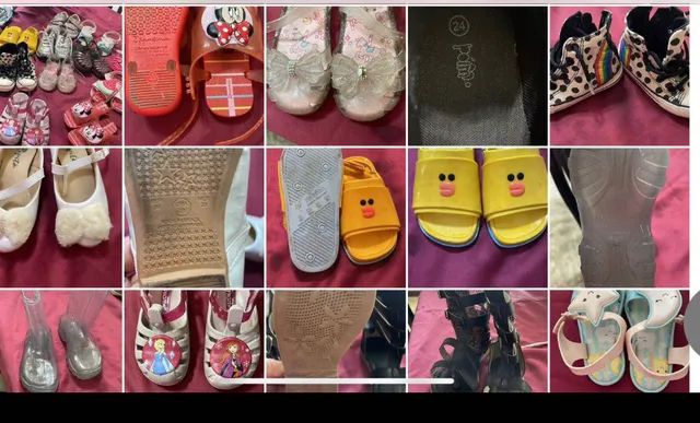 Melissas e sapatos lindíssimos infantis 