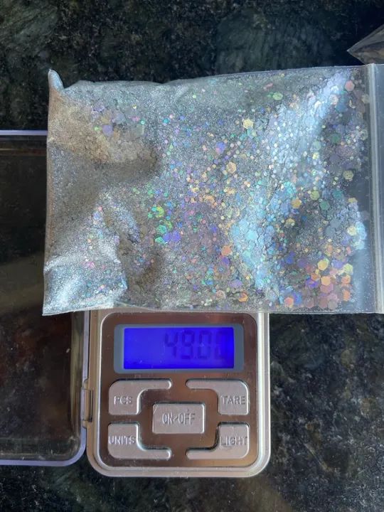 Glitter prata holográfico para artesanato - Foto 2