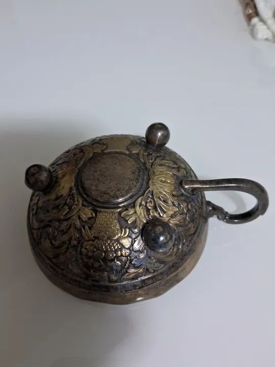 Taça de chá em metal antigo - Foto 2