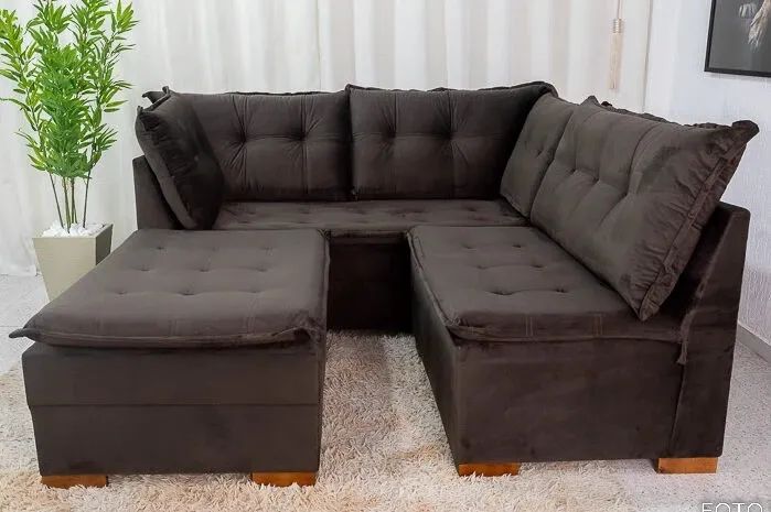 Sofá de Canto Super Versátil Molas Bonnel rf443 - Foto 2