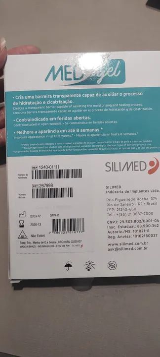 FITA DE SILICONE SILIMED MEDGEL COM 1 UNIDADE  - Foto 5