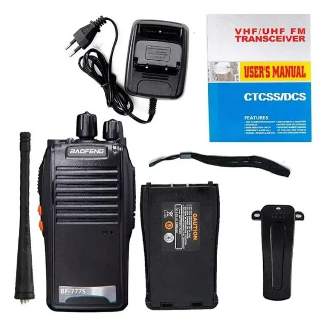 Par De Rádios Comunicador Baofeng Walktalk Bf-777s Microfone Cor Preto - Foto 4