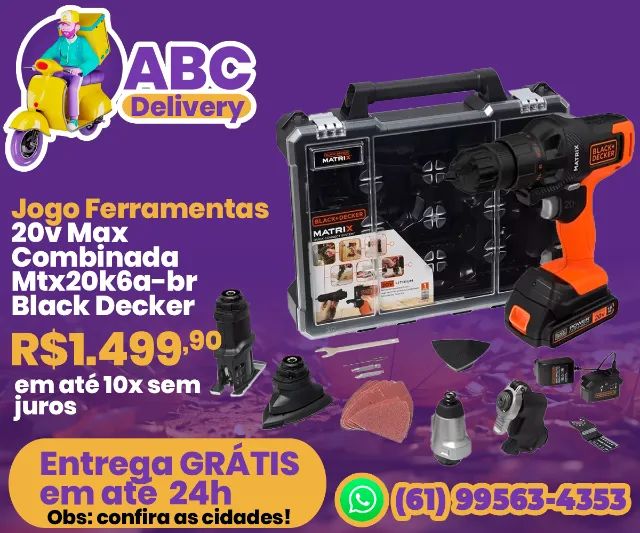 Jogo Ferramentas 20v Max Combinada Mtx20k6a-br Black Decker