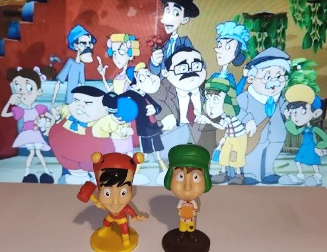 Bonecos colecionáveis Turma do Chaves, Bobs - Chaves e Chapolin Colorado