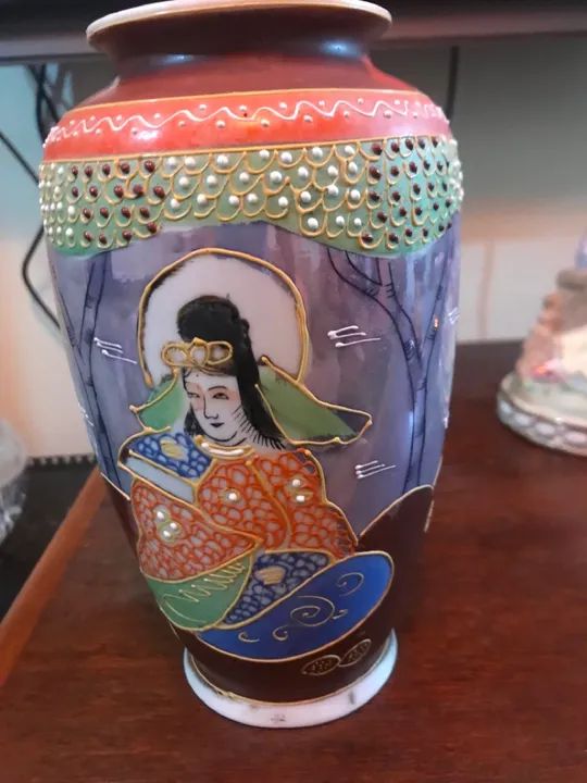 Jarro de Porcelana Japonês Decorado