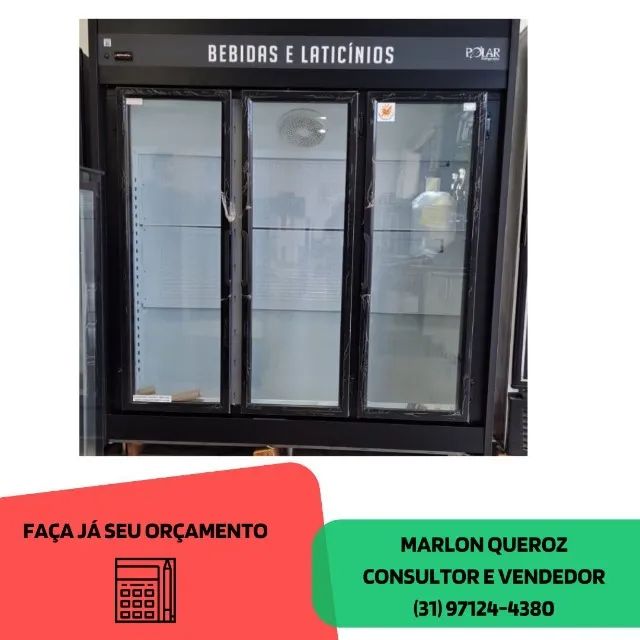 Refrigerador 3 Portas Preto Polar 110/220v