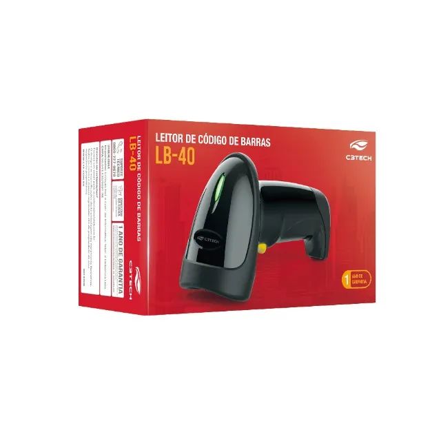 Leitor de Código de Barras C3Tech 1D USB LB-40BK - WZetta - Foto 4