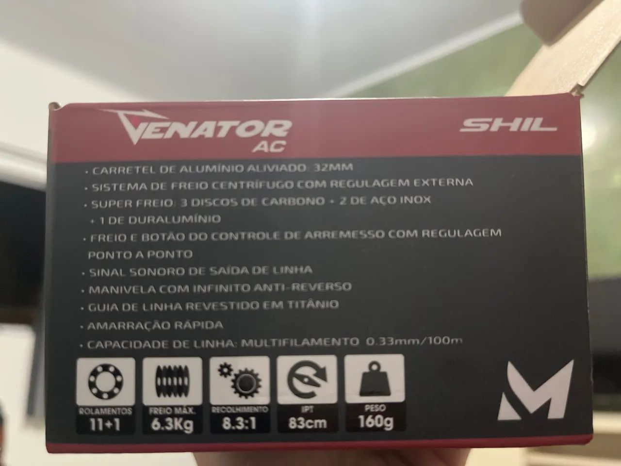 Carretilha Marine Venator AC Jonny Hoffmann - Nova na caixa, manivela esquerda! - Foto 5