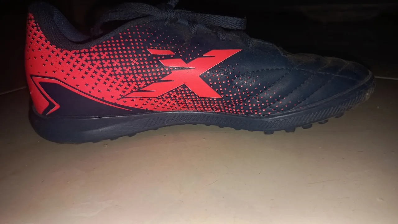 Tênis Esportivo Azul e Vermelho