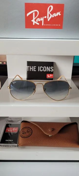 Óculos de sol Ray-Ban Aviator original - Foto 4