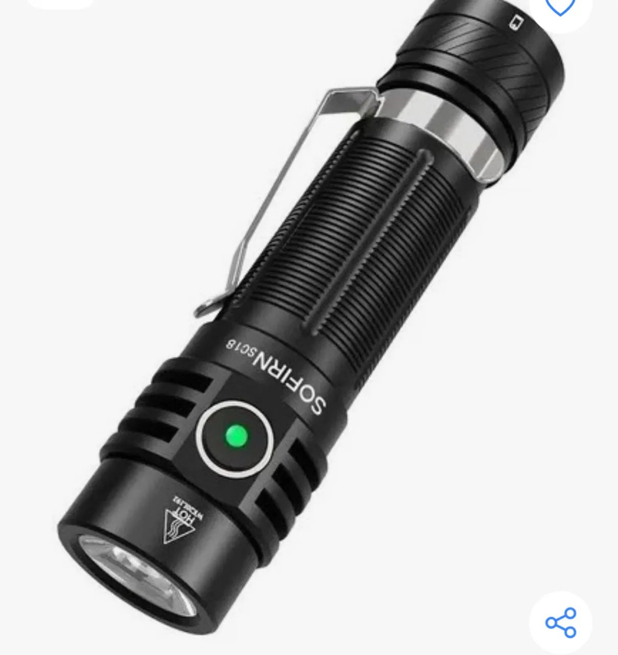 Lanterna Sofirn Sc18 1800 Lúmens Tática 217 Metros Lanterna Preto - Foto 3