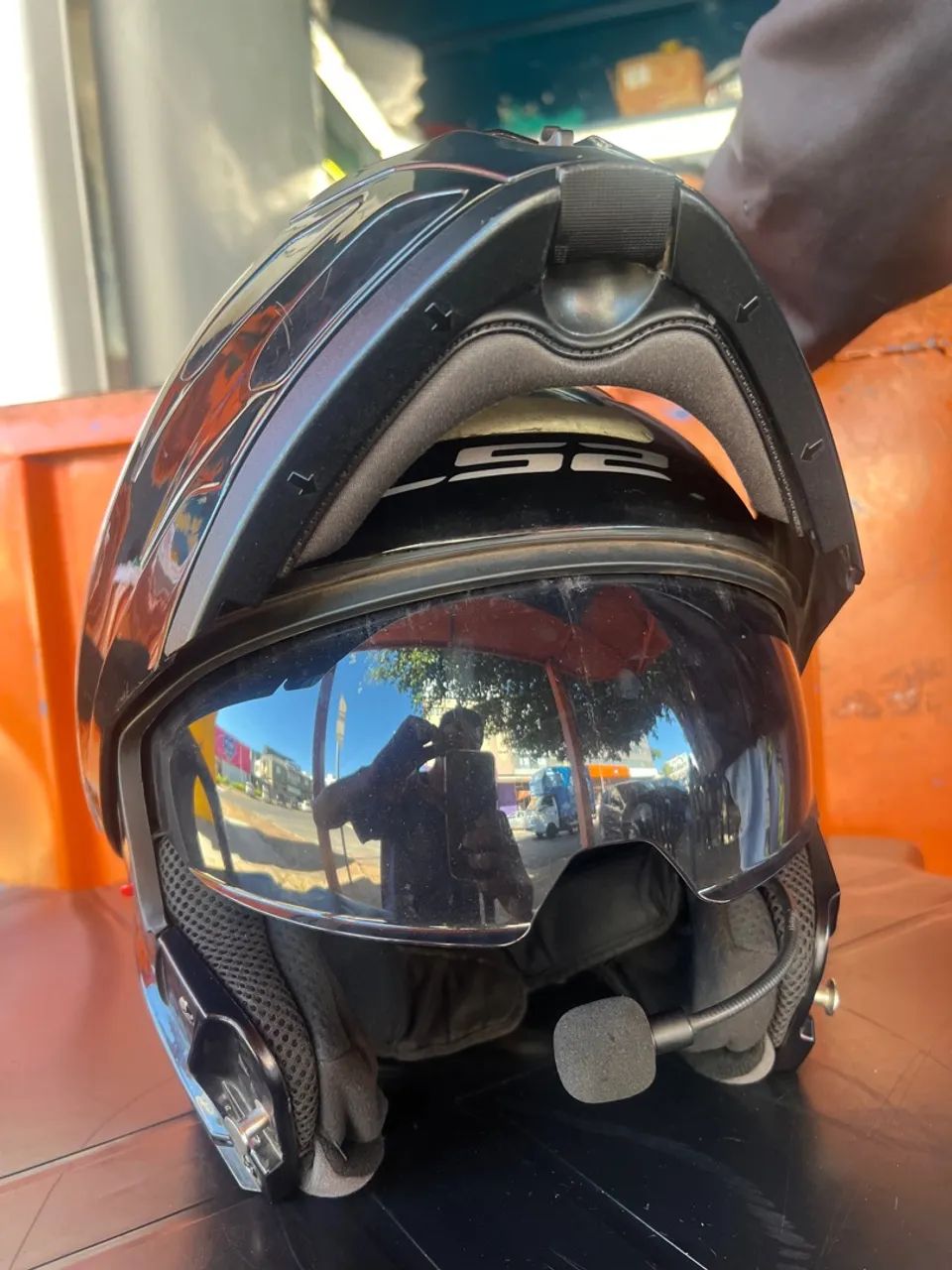 Capacete LS2 com intercomunicador cardo  - Foto 3
