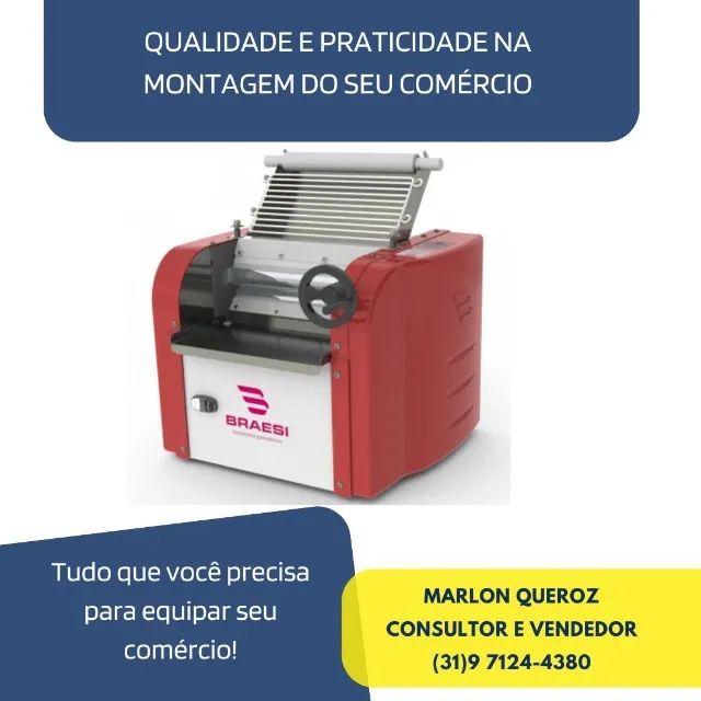Cilindro de Massas 30 CM Braesi Novo Bivolt