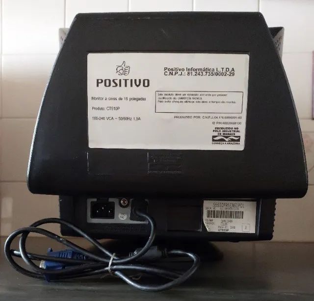 Monitor Positivo 15 Polegadas Modelo:CT510P, Super Conservado (Tem que consertar) - Foto 3