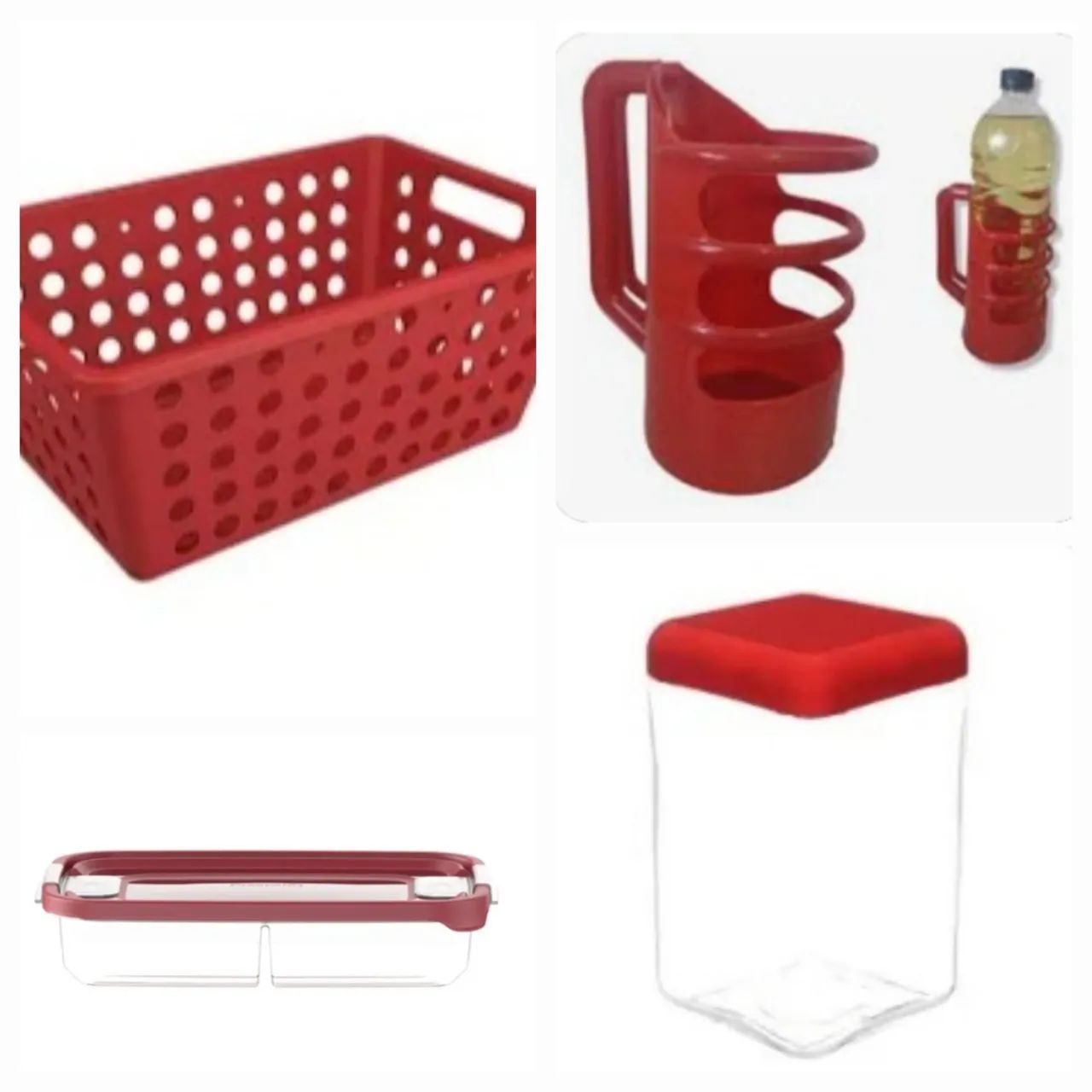 Kit de Utensílios de Cozinha Vermelhos