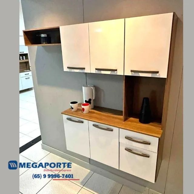Armário de Cozinha Completo Suspenso 6 Portas (Novo) Entrega Grátis!  - Foto 2