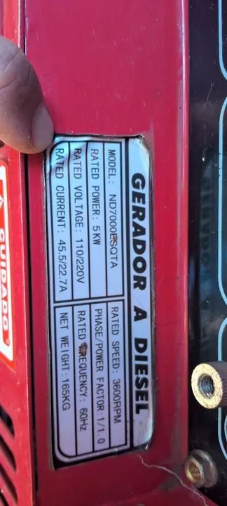 Gerador Diesel Nagano 6Kva Partida Elétrica Silenciado - Foto 5