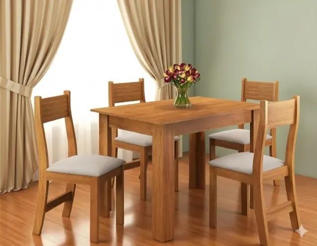 Mesa Claudia com 4 lugares  design moderno
