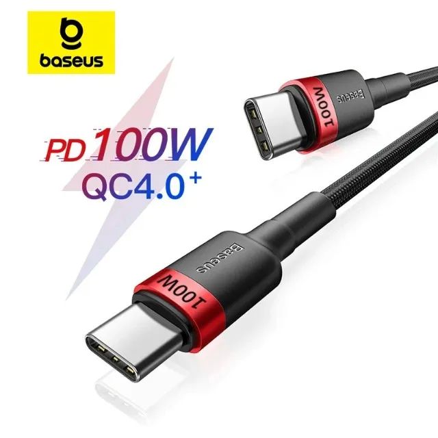 Baseus Cabo 0.5M 100W - Tipo-C Duplo Carregamento Turbo - Foto 5
