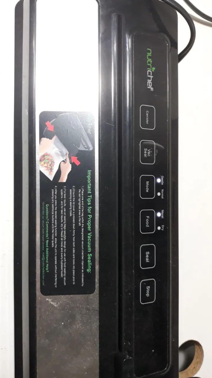 Seladora Nutrichef a vácuo modelo pkvs25bk - Foto 5