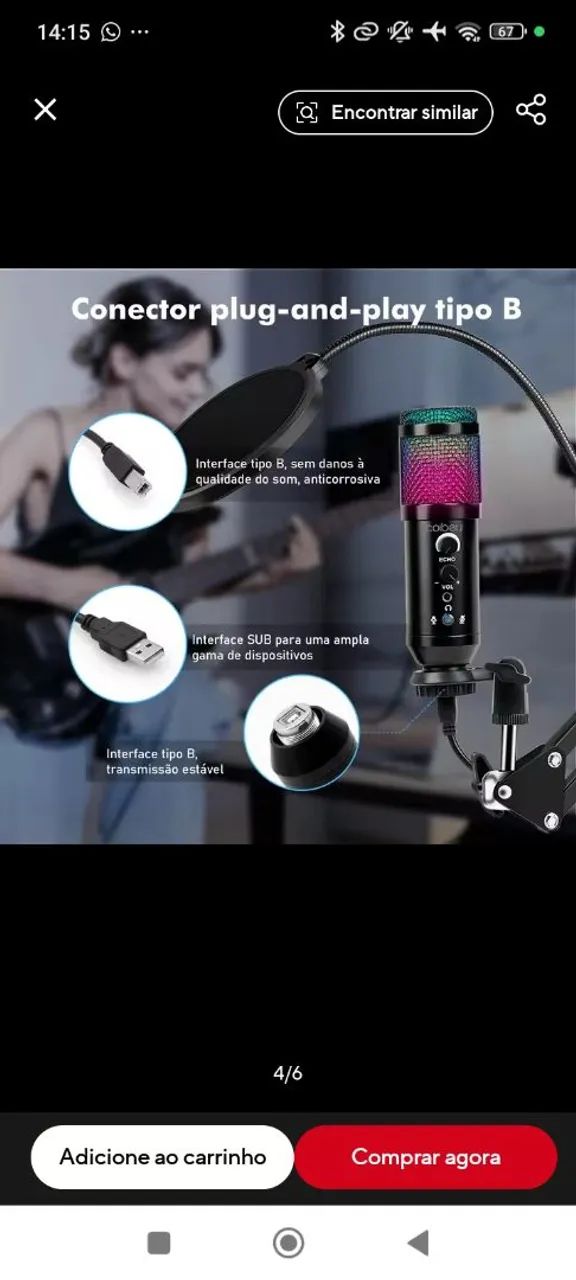 Microfone com braço articulado - Foto 4