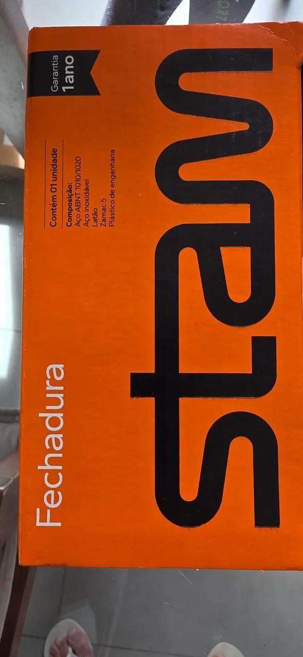 Fechadura de Porta STAM chave tetra acabamento quadrado preto - Foto 3