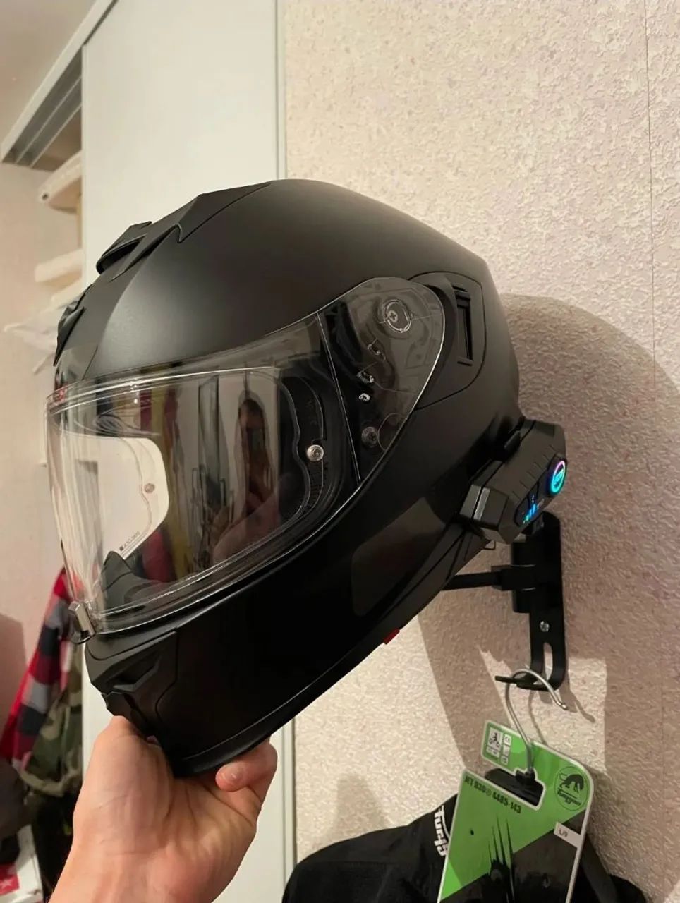 Intercomunicador para capacete Bluetooth 5.3  fone de ouvido faz chamada, a prova d'água  - Foto 4