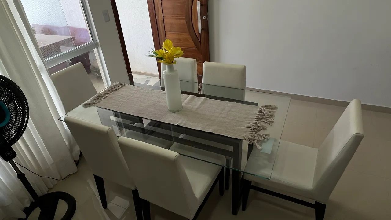 Mesa de vidro 6 cadeiras  - Foto 3