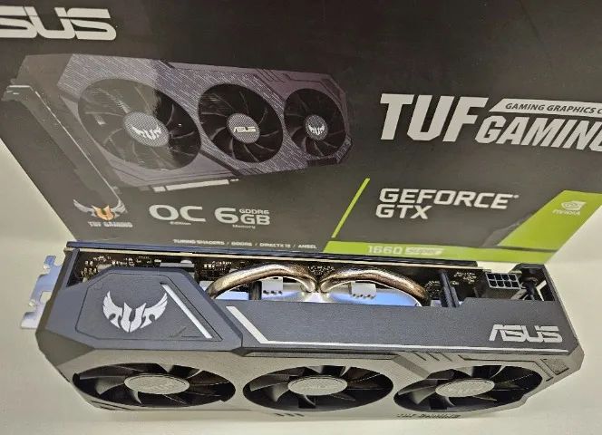 Placa de Vídeo Asus GTX 1660 Super 6GB TUF Gaming Triple Fan LED - Foto 5
