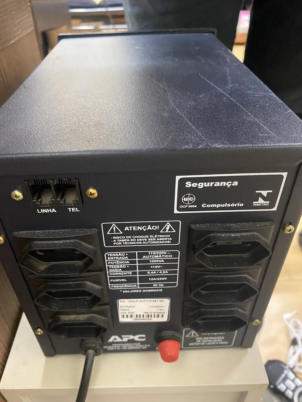 Estabilizador APC 1000VA  (Defeito) - Foto 5