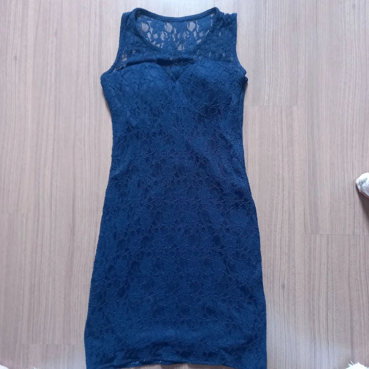 Vestido de renda azul 