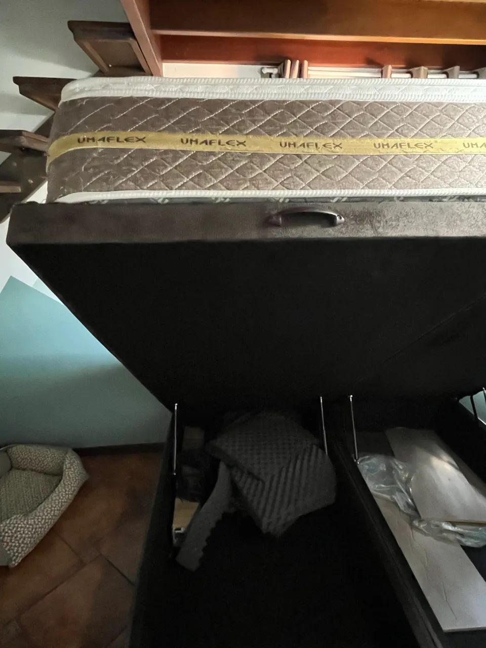 Cama box baú king size com colchão  - Foto 5