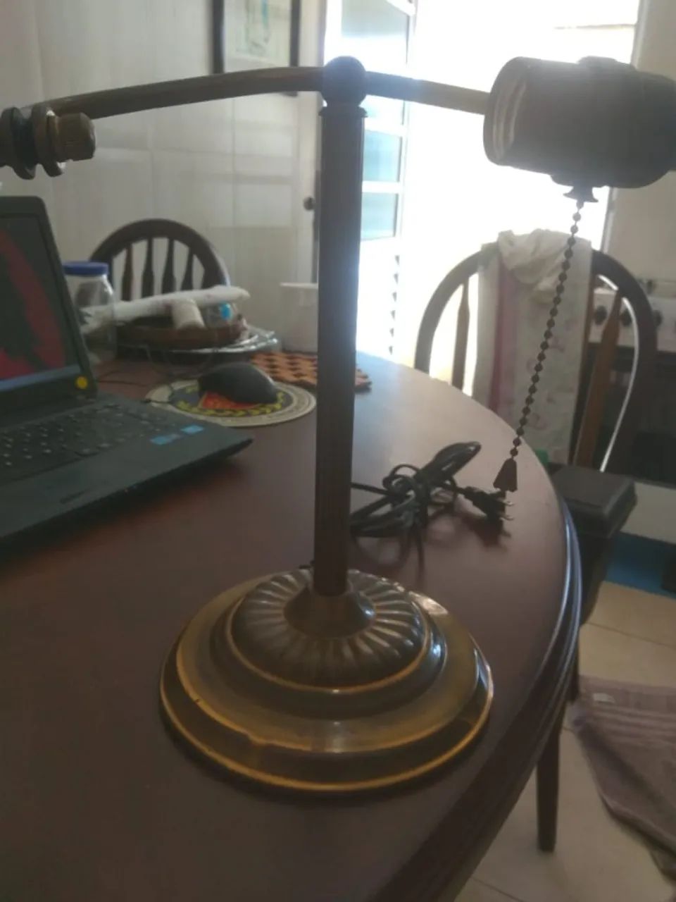 abajur inglês original em bronze ,sem cúpula e lâmpada - Foto 2