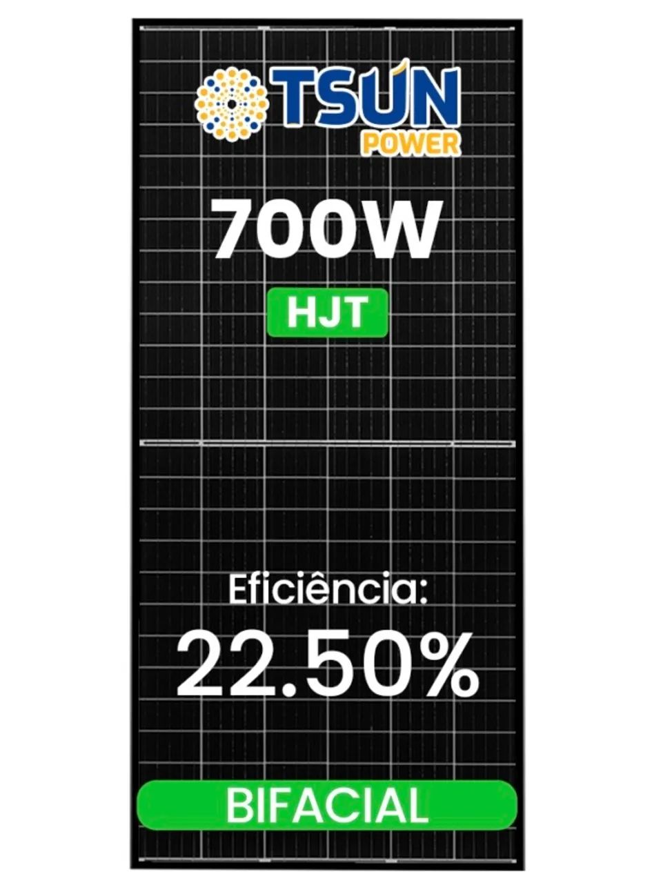 PLACA SOLAR 700W TSUN BIFACIAL 