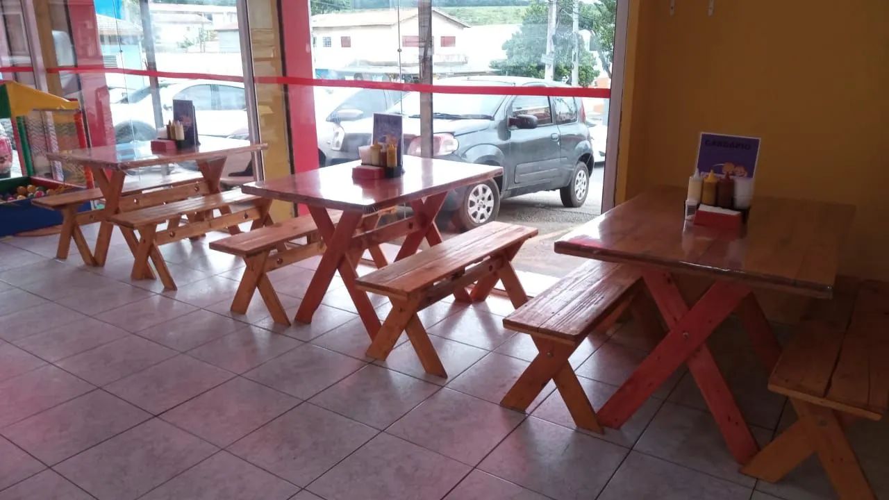 Jogo de Mesas e Bancos para Restaurante - Foto 6