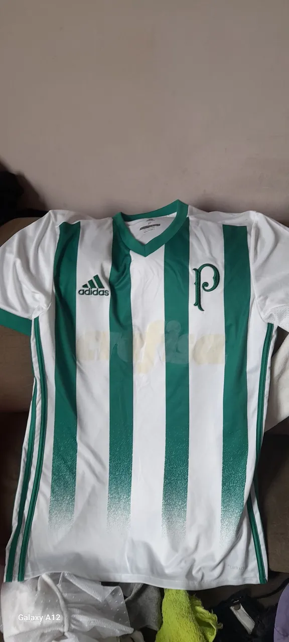 Camisa Palmeiras Adidas Listrada Verde e Branca