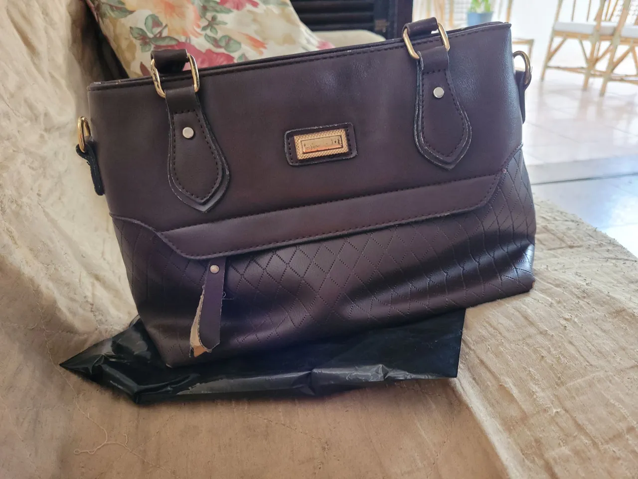 Bolsa de ombro marrom